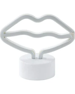 Outlet Beliani Insegna al neon a LED Labbra FLORA Rosa