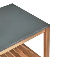 Best Beliani Isola per cucina esterna BRUCOLI Legno d'acacia Marrone Marrone Grigio