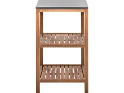 Best Beliani Isola per cucina esterna BRUCOLI Legno d'acacia Marrone Marrone Grigio