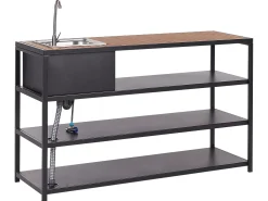Outlet Beliani AVETRANA Metallo Nero Marrone Nero