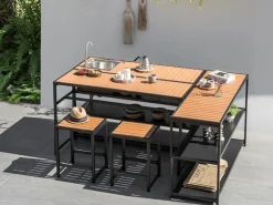 Outlet Beliani AVETRANA Metallo Nero Marrone Nero