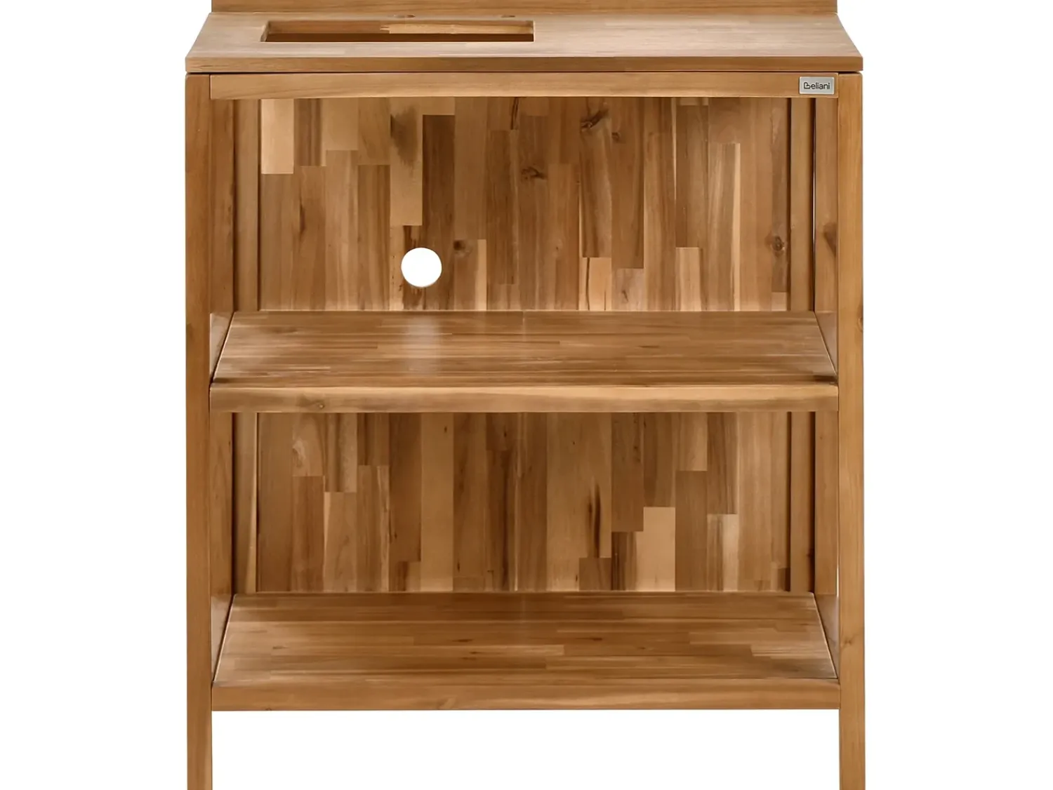 Hot Beliani VENOSA Legno d'acacia Marrone/Nero Marrone Marrone Nero