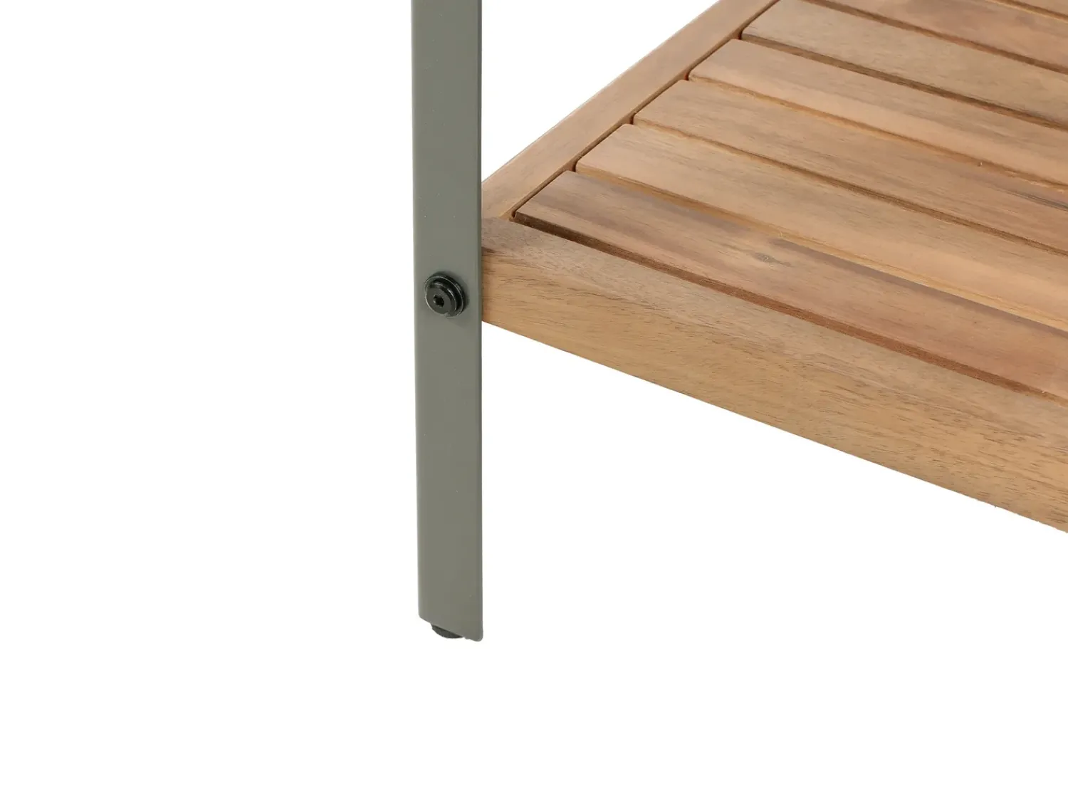 Beliani Isola per cucina esterna con lavello IVREA Legno di acacia certificato Marrone/Argento Marrone Argento Grigio