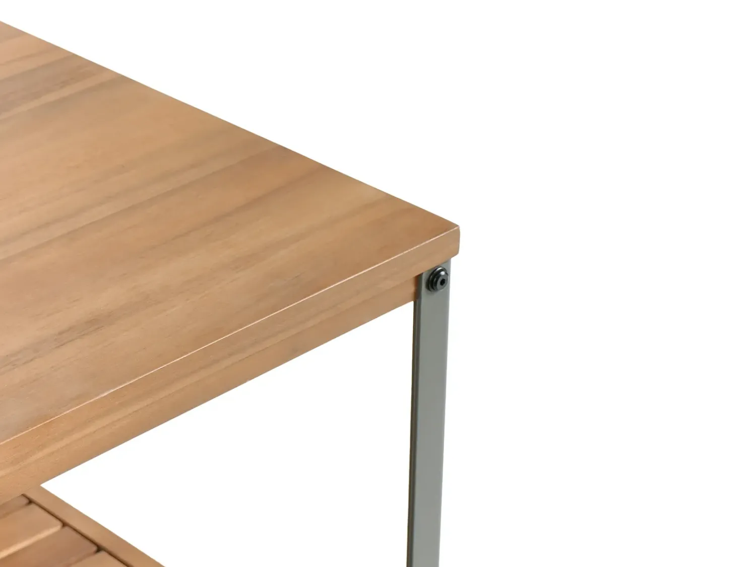 New Beliani Isola per cucina esterna con lavello IVREA Legno di acacia certificato Marrone/Nero Marrone Grigio Nero