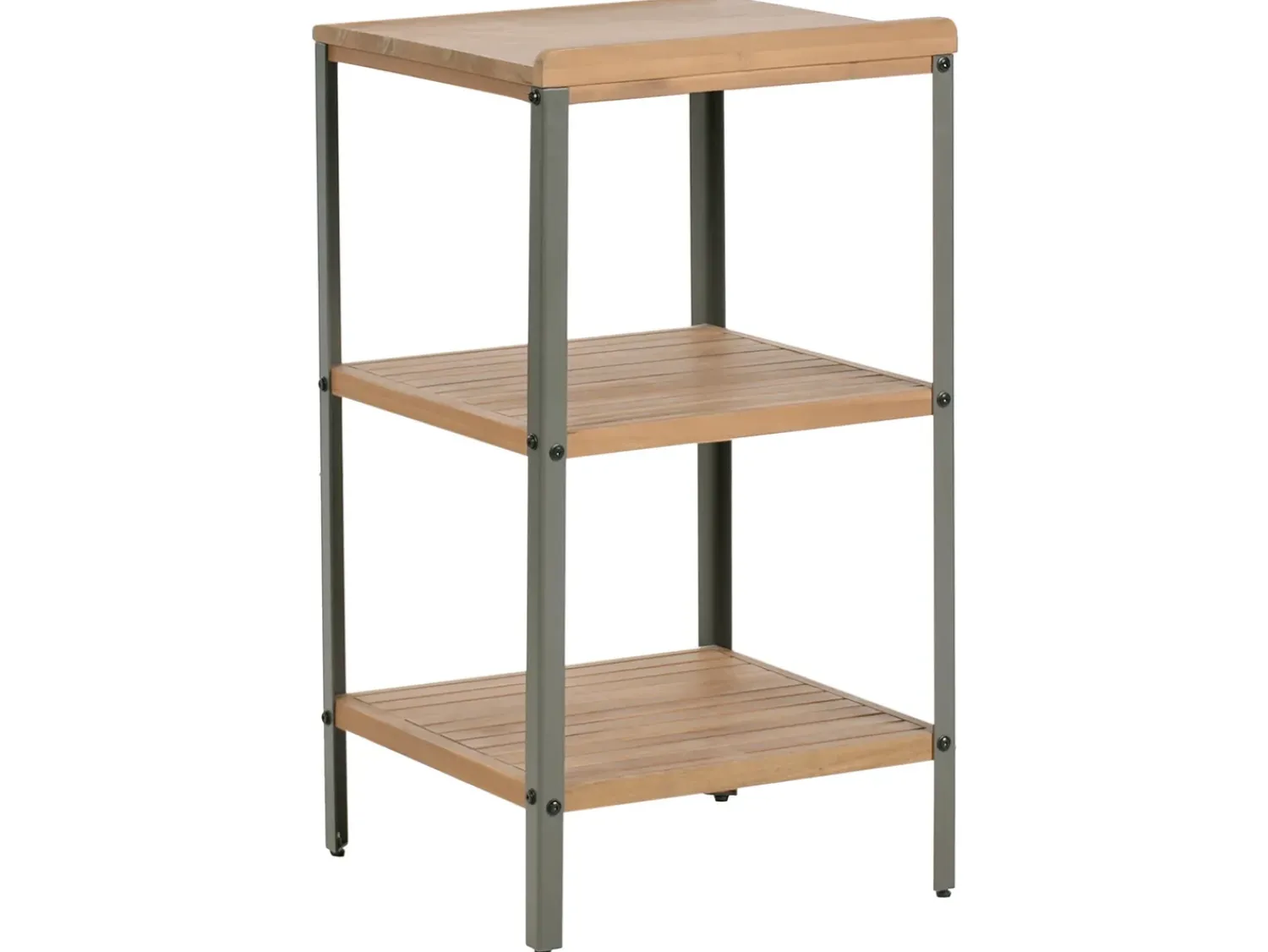 Clearance Beliani Isola per cucina esterna IVREA Legno di acacia certificato Marrone Marrone Grigio