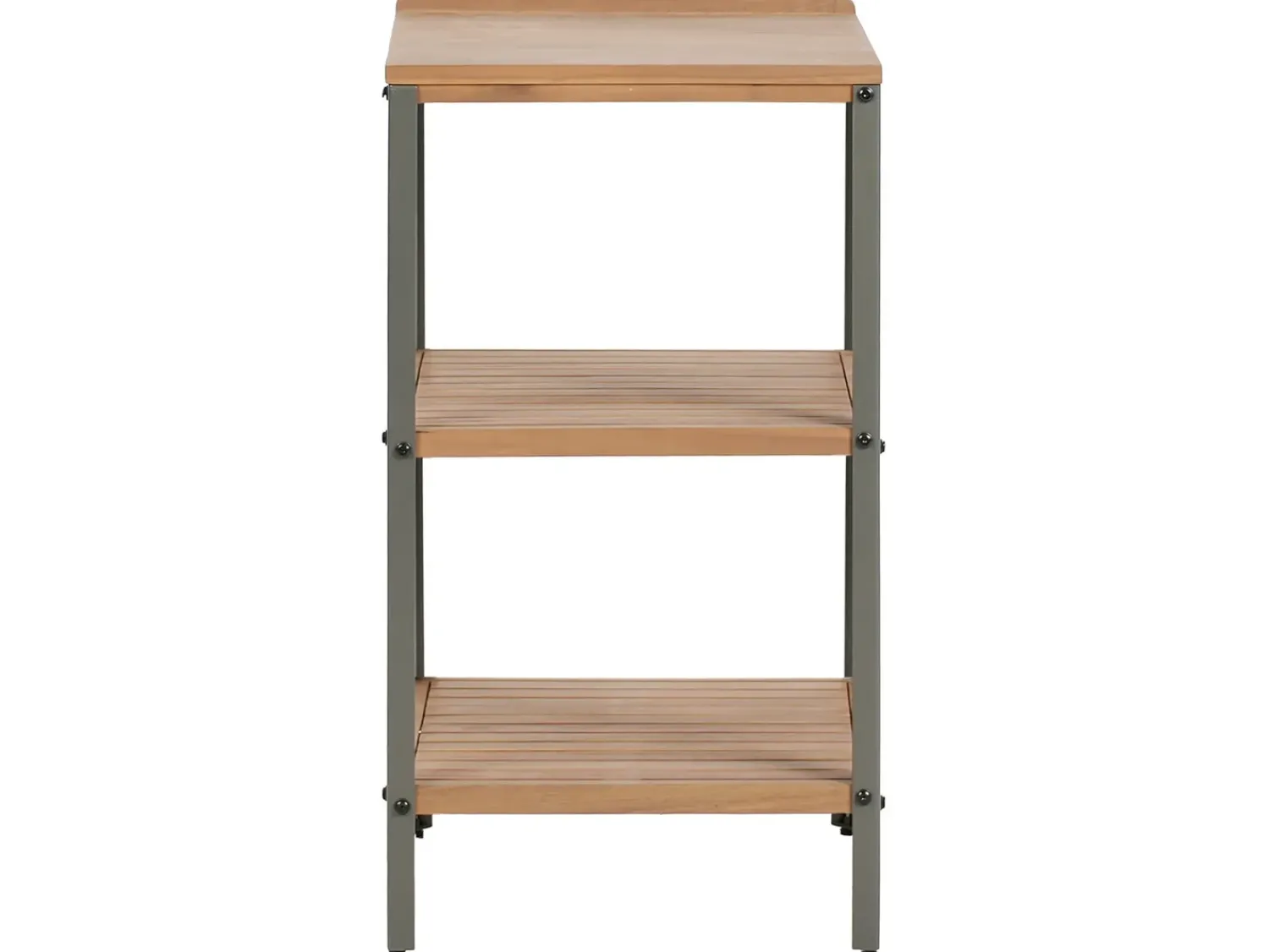 Clearance Beliani Isola per cucina esterna IVREA Legno di acacia certificato Marrone Marrone Grigio