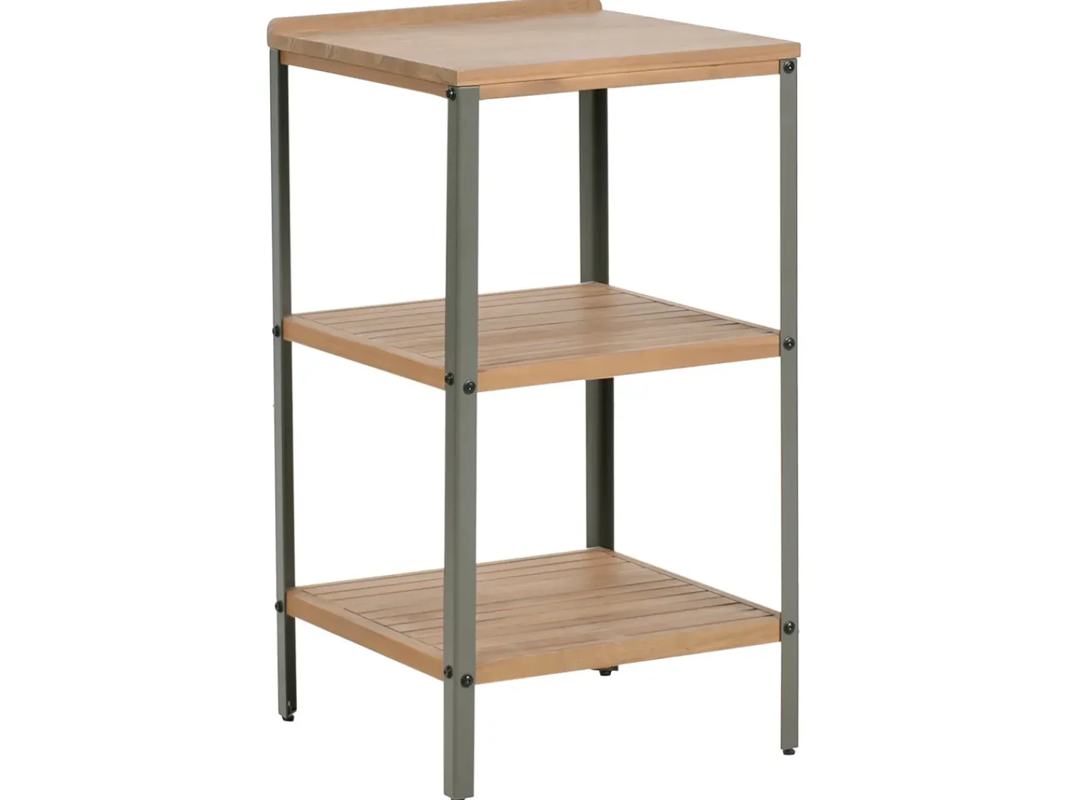 Clearance Beliani Isola per cucina esterna IVREA Legno di acacia certificato Marrone Marrone Grigio
