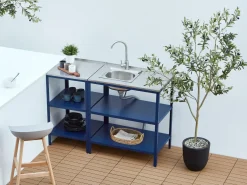 Sale Beliani Isola per cucina esterna VILAMA Blu Blu Argento