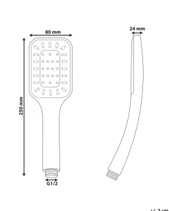 Kit doccia con soffione e flessibile AMAJA Argento