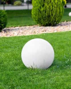 Hot Beliani Lampada a sfera LED per esterni JOCOY con telecomando Bianco