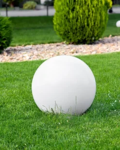 Hot Beliani Lampada a sfera LED per esterni JOCOY con telecomando Bianco
