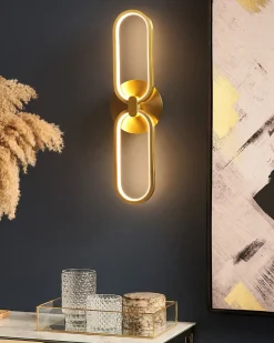 Online Beliani Lampada da parete a LED KRANG Metallo Oro