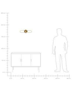 Online Beliani Lampada da parete a LED KRANG Metallo Oro