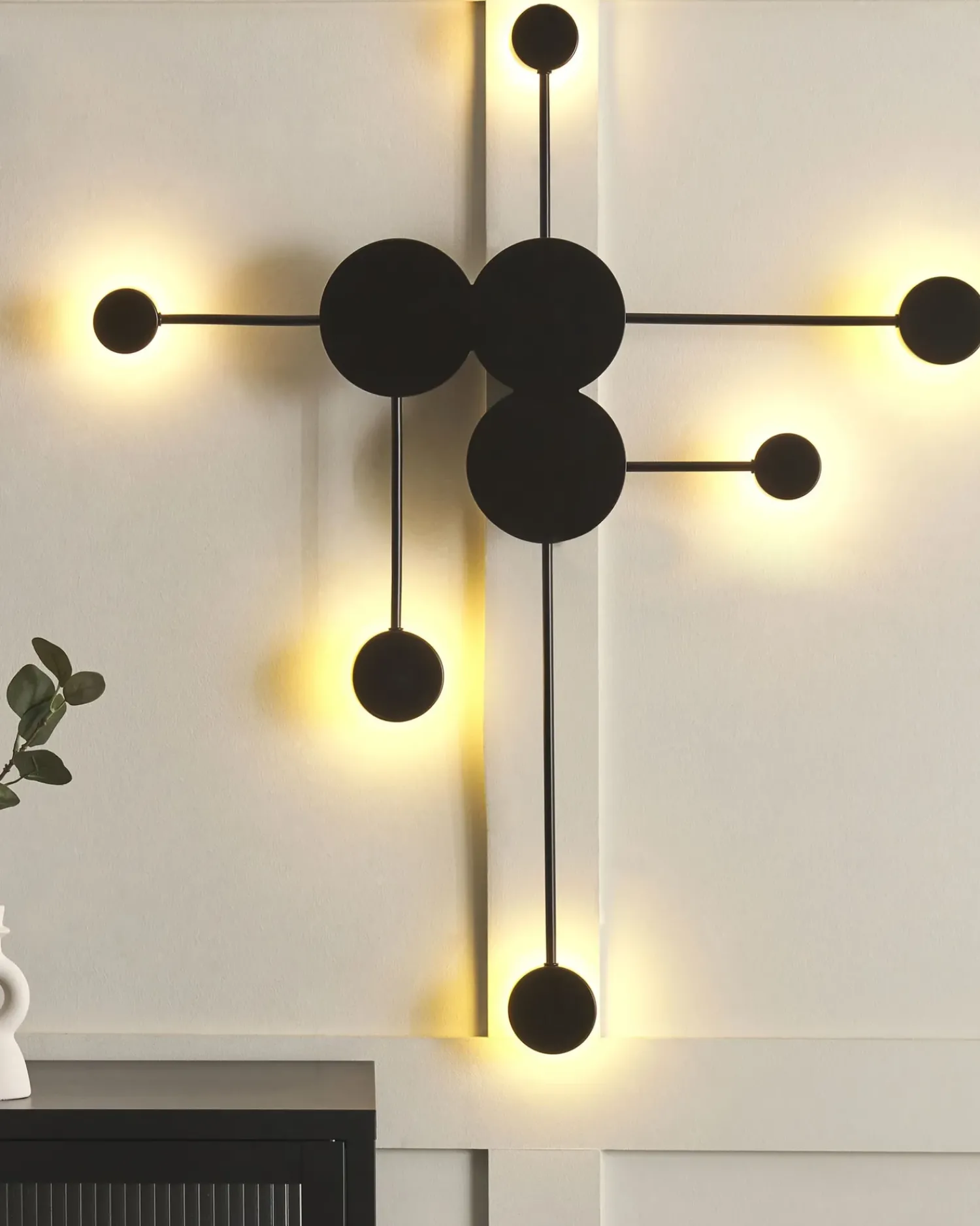 Online Beliani Lampada da parete a LED MARIATO Metallo Nero