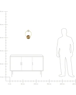 New Beliani Lampada da parete a LED PONUGA Metallo Oro