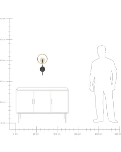 Hot Beliani Lampada da parete a LED SAMBRE Metallo Oro Nero Ottone Nero