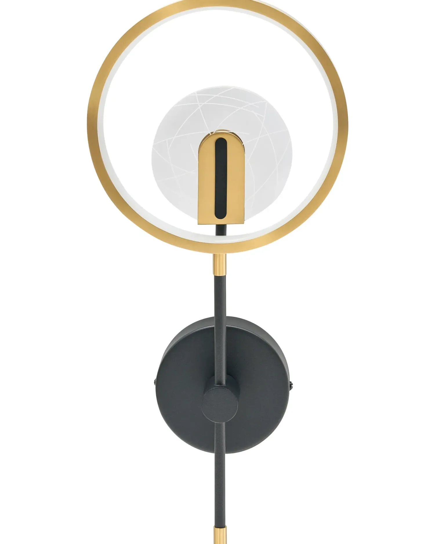Hot Beliani Lampada da parete a LED SAMBRE Metallo Oro Nero Ottone Nero