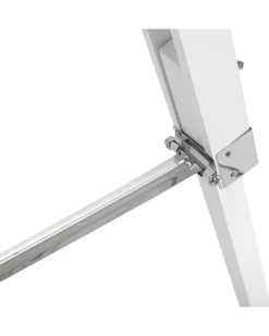 Outlet Beliani Lampada da pavimento ALZETTE Legno di pino Bianco Bianco Argento