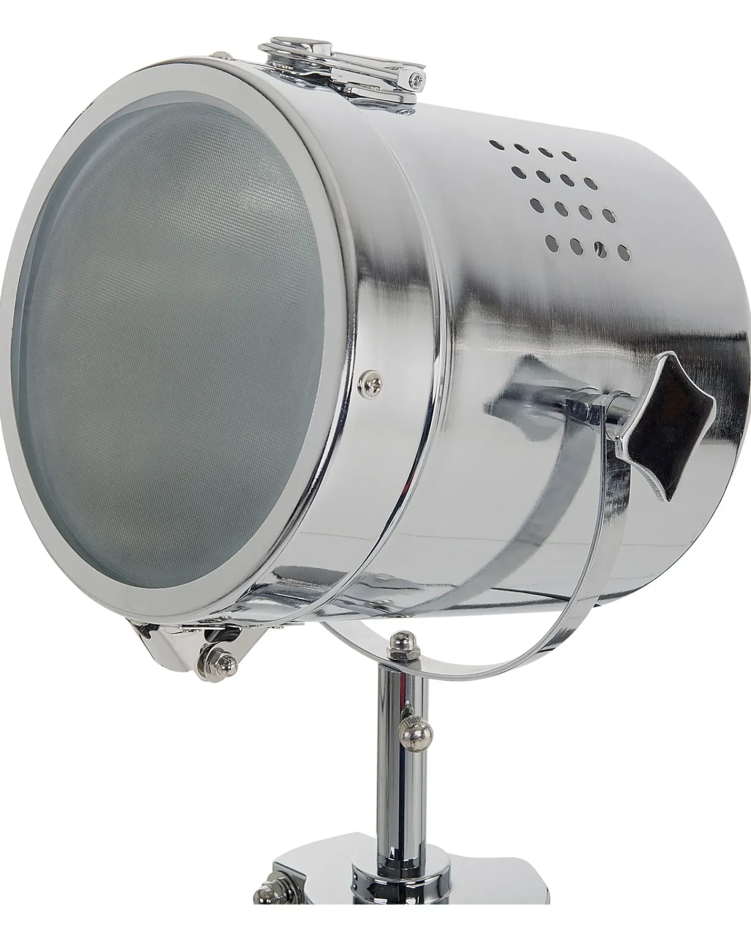 Outlet Beliani Lampada da pavimento ALZETTE Legno di pino Bianco Bianco Argento