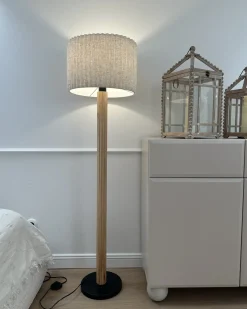 Outlet Beliani BELESSA Lino Beige chiaro Beige Nero
