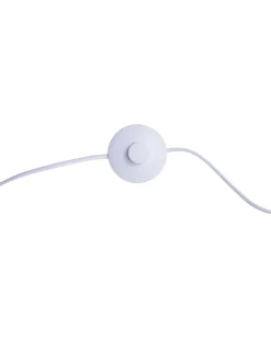 Beliani Lampada da pavimento BENUE Metallo Bianco