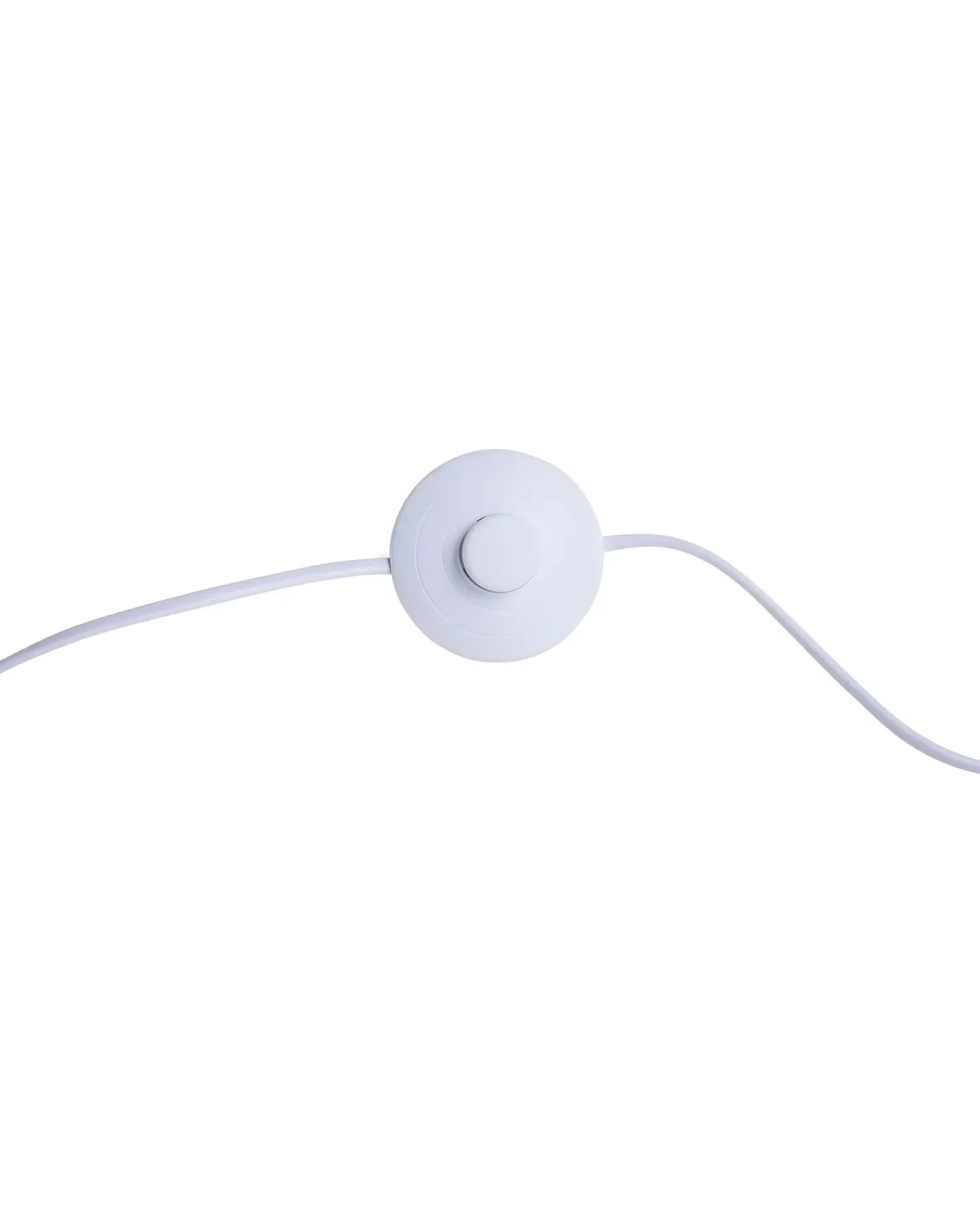 Beliani Lampada da pavimento BENUE Metallo Bianco