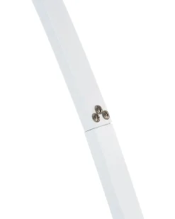 Beliani Lampada da pavimento BENUE Metallo Bianco
