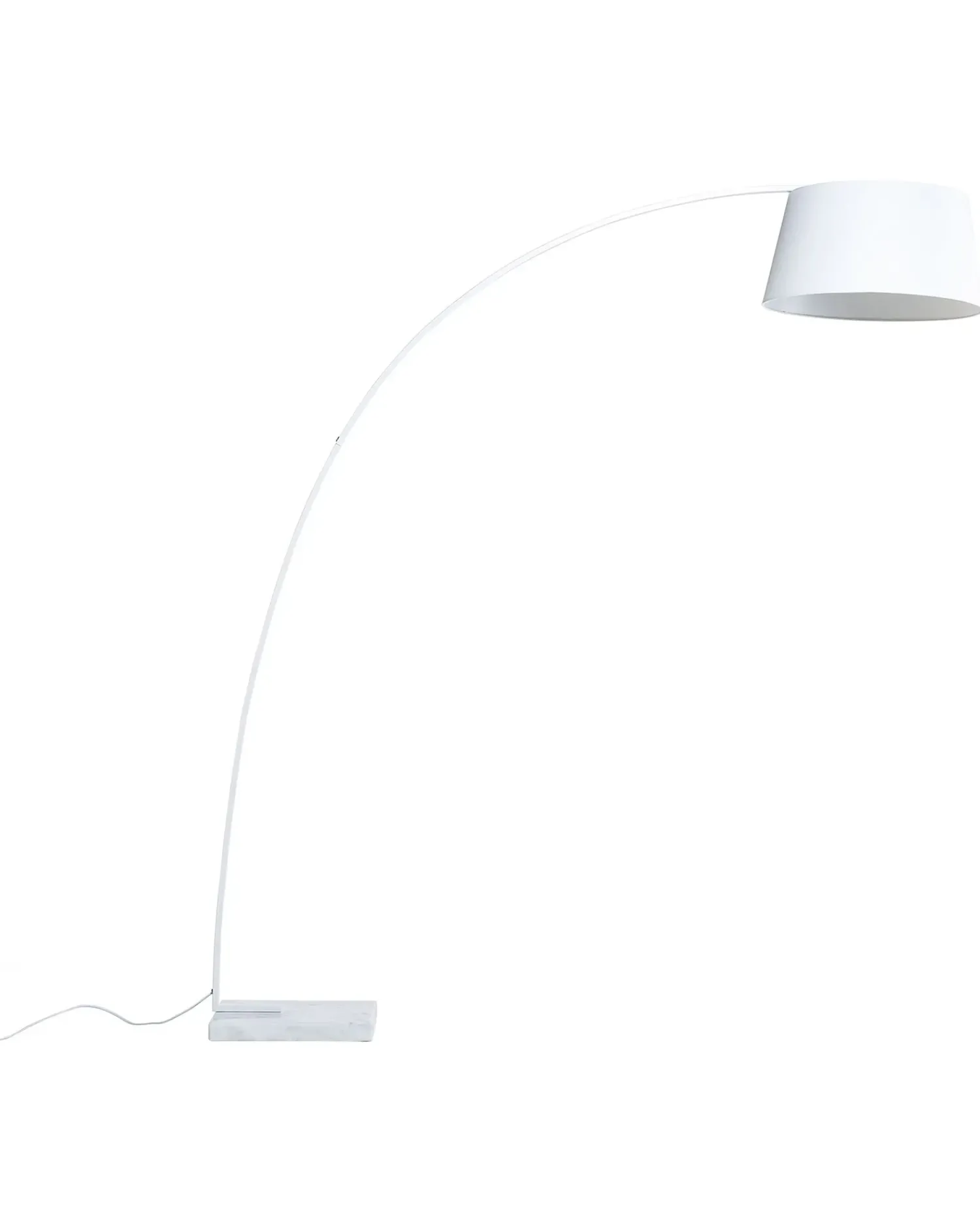 Beliani Lampada da pavimento BENUE Metallo Bianco