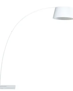 Beliani Lampada da pavimento BENUE Metallo Bianco