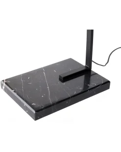 Sale Beliani Lampada da pavimento BENUE Metallo Nero Bianco Nero