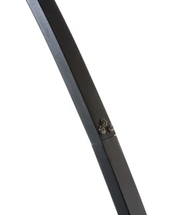 Sale Beliani Lampada da pavimento BENUE Metallo Nero Bianco Nero