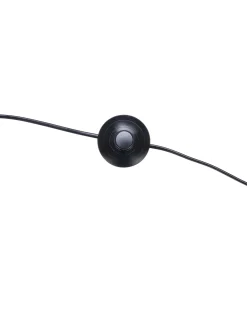 Sale Beliani Lampada da pavimento BENUE Metallo Nero Bianco Nero