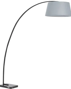Best Beliani Lampada da pavimento BENUE Metallo Grigio Bianco Grigio Nero
