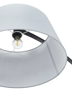 Best Beliani Lampada da pavimento BENUE Metallo Grigio Bianco Grigio Nero