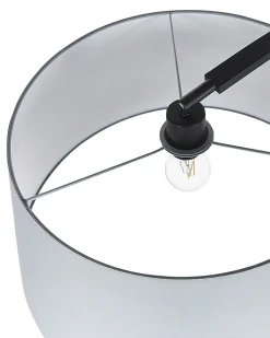Best Beliani Lampada da pavimento BENUE Metallo Grigio Bianco Grigio Nero