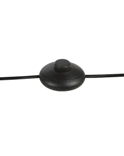 New Beliani Lampada da pavimento BERNICA Rattan Naturale Marrone Nero