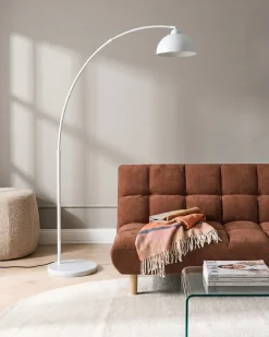 Clearance Beliani Lampada da pavimento CAGAYAN Metallo Bianco