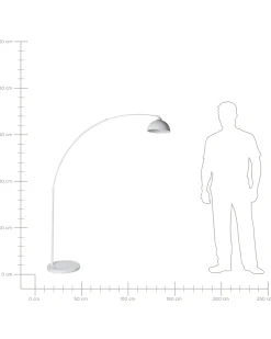 Clearance Beliani Lampada da pavimento CAGAYAN Metallo Bianco