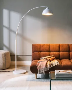 Clearance Beliani Lampada da pavimento CAGAYAN Metallo Bianco