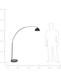 Outlet Beliani Lampada da pavimento CAGAYAN Metallo Nero