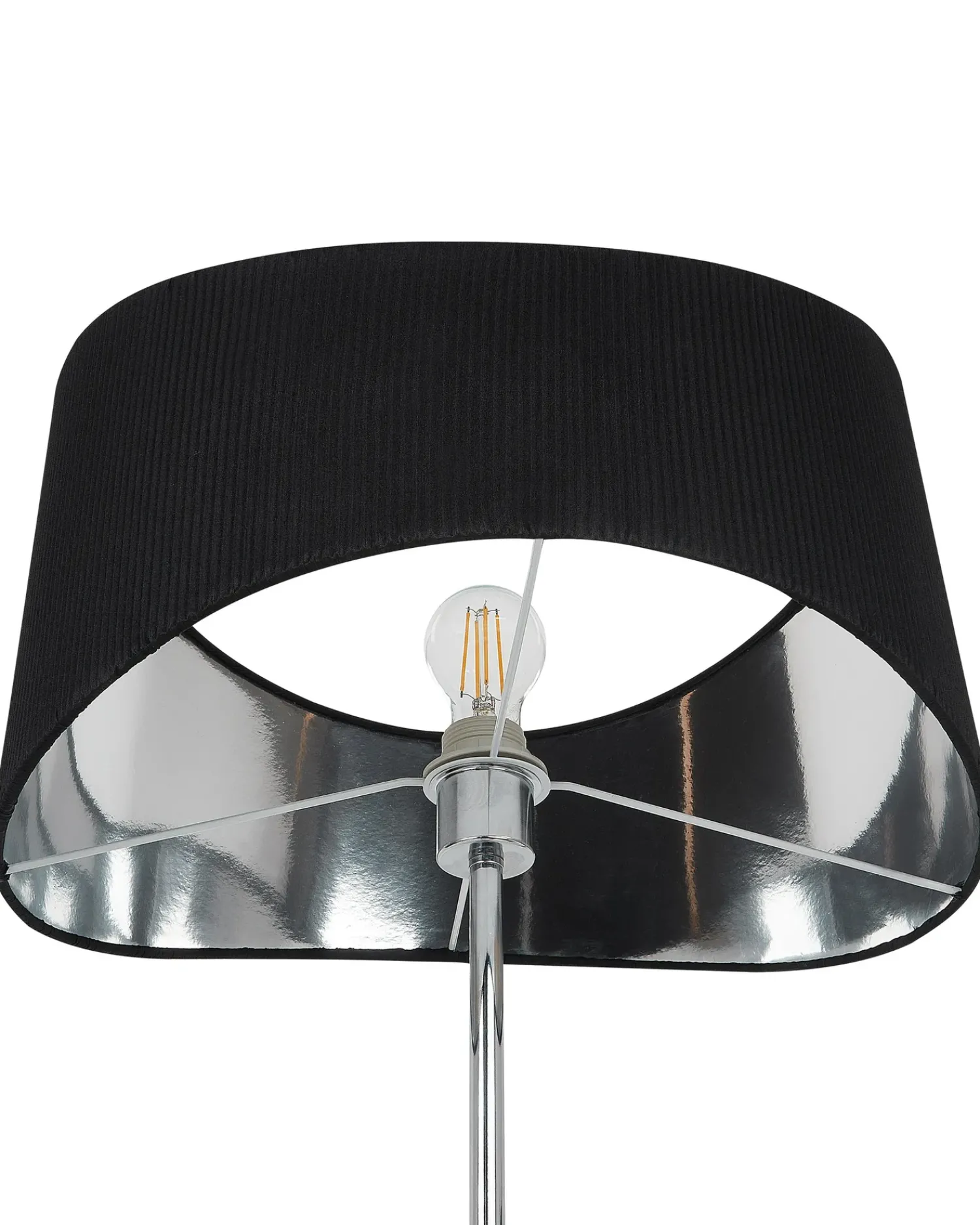 Clearance Beliani Lampada da pavimento CALVILLO Metallo Argento Argento Nero