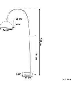 Best Beliani Lampada da pavimento CANDELLA Metallo Rame