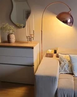 Best Beliani Lampada da pavimento CANDELLA Metallo Rame