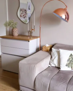Best Beliani Lampada da pavimento CANDELLA Metallo Rame