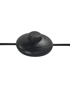 Beliani Lampada da pavimento CARONI Lino Beige Beige Nero