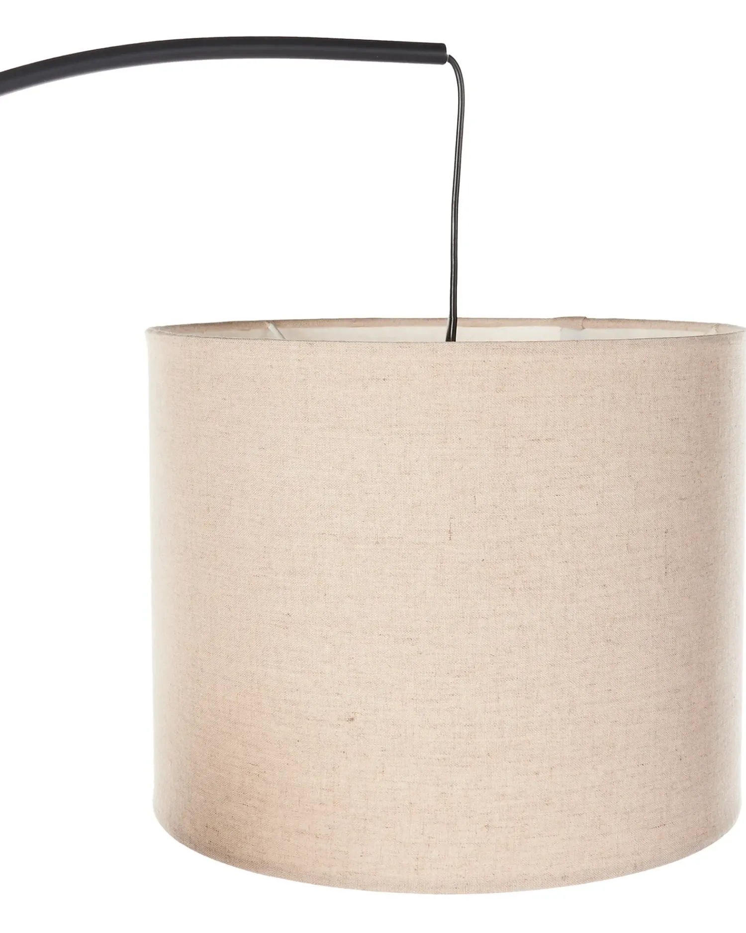 Beliani Lampada da pavimento CARONI Lino Beige Beige Nero