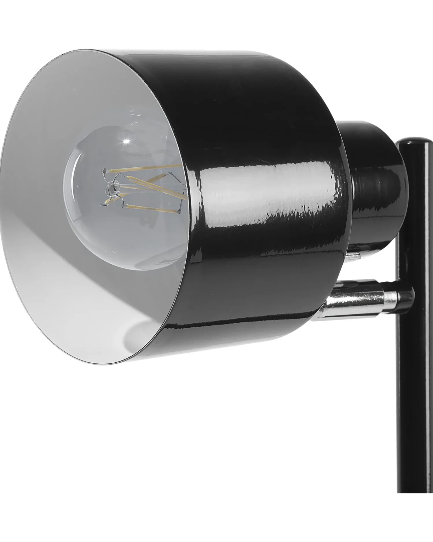 Outlet Beliani Lampada da pavimento CORBONES Regolabile Metallo Nero Grigio Nero