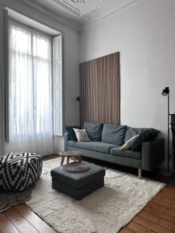 Outlet Beliani Lampada da pavimento CORBONES Regolabile Metallo Nero Grigio Nero