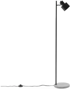 Outlet Beliani Lampada da pavimento CORBONES Regolabile Metallo Nero Grigio Nero