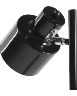 Outlet Beliani Lampada da pavimento CORBONES Regolabile Metallo Nero Grigio Nero